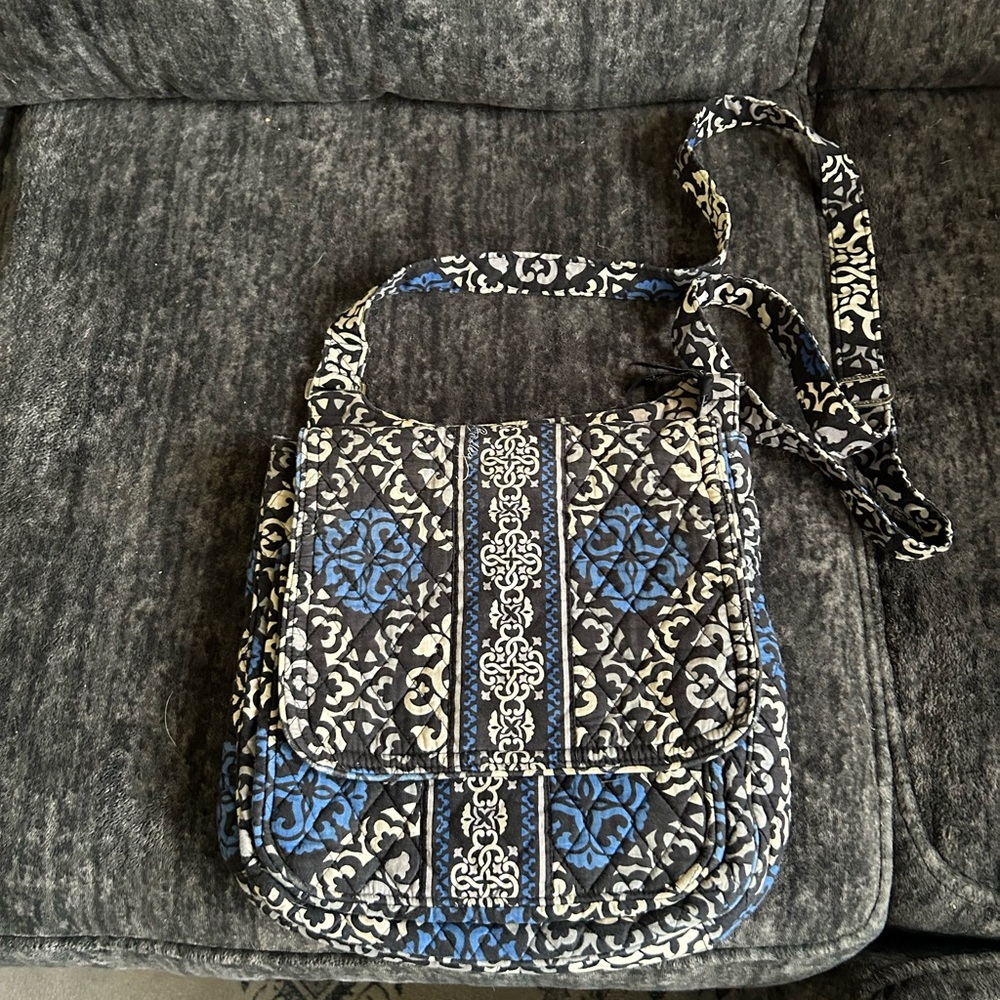 Vera Bradley Blue and Black Crossbody Bag with Stylish Design